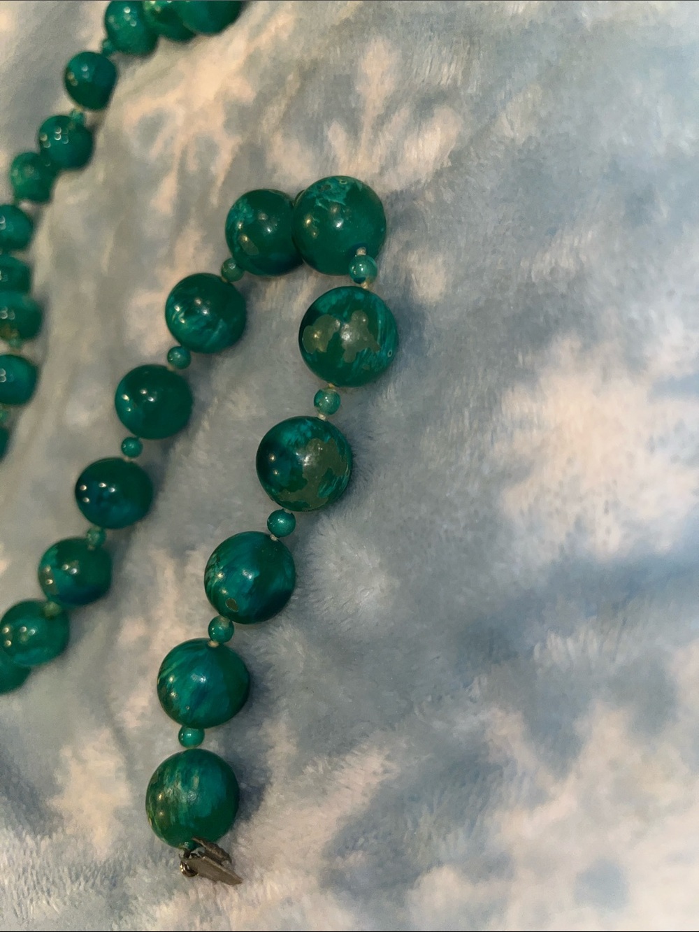 Teal Beaded vintage Necklace - Women Jewelry - Picture 8 of 10